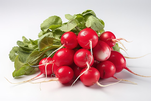 Red Beets with white Stripes on white Background Isolated