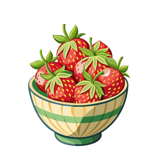 Vector red berry strawberry sweet icon on white background