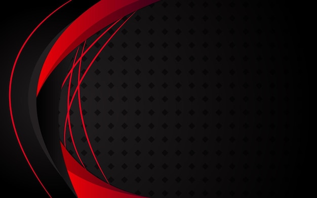 Red and black abstract corporate banner design Vector technology background Design for flyer leaflet poster