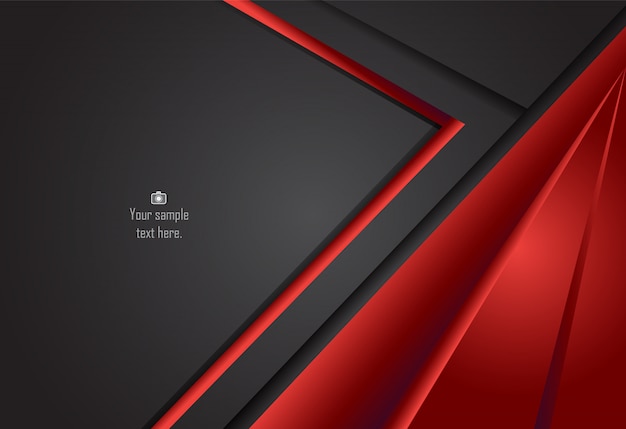 Red and black abstract material design background