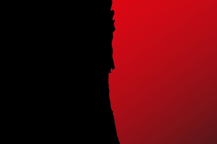वेक्टर red and black brush stroke banner template