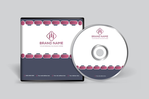 Red and black color CD cover design