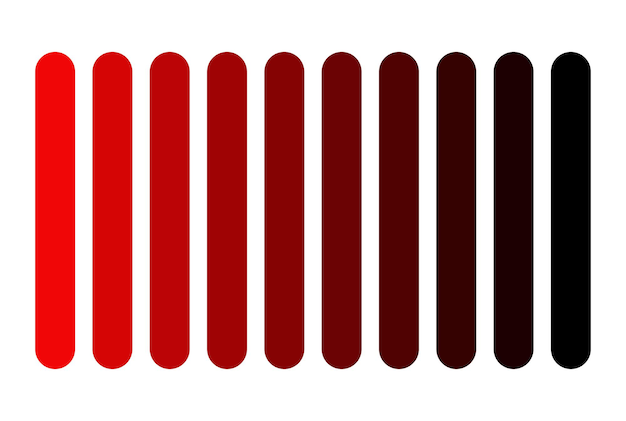 Vector red and black color palette template