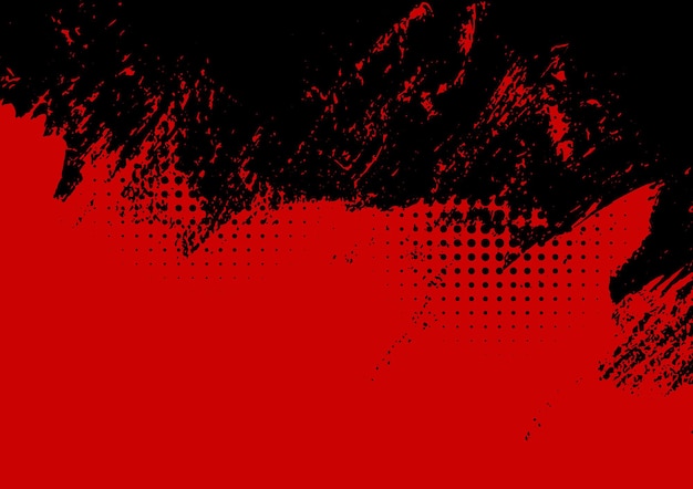 赤と黒の色で,ブラッシュストロークで ミニマリストなデザインの背景