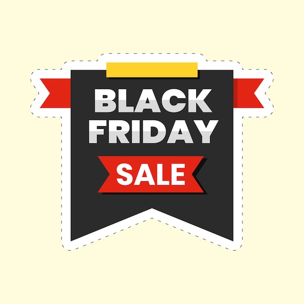 Red And Black Friday Tag Or Poster Design