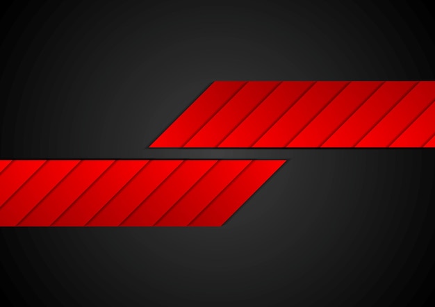 Red black geometric abstract corporate background