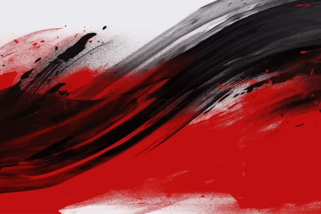 赤と黒のグランジ抽象的なブラシ ストロークの背景