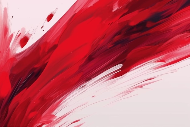 Vector red and black grunge abstract brush stroke background