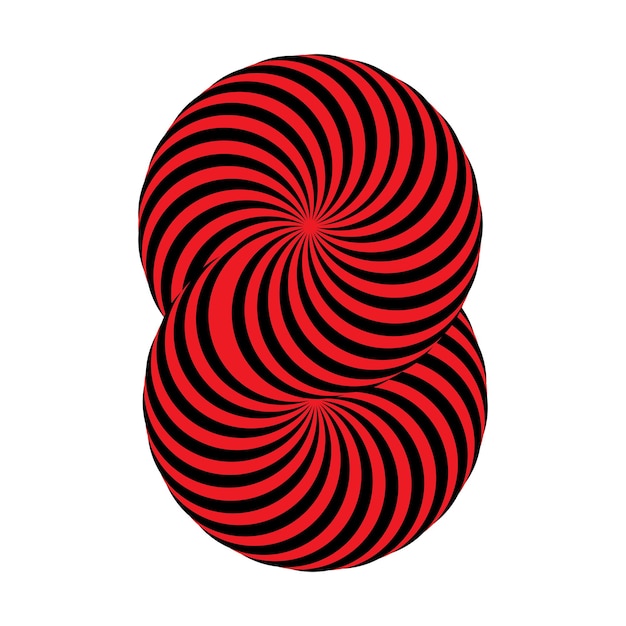 Red and black infinity torus knot logo vector art