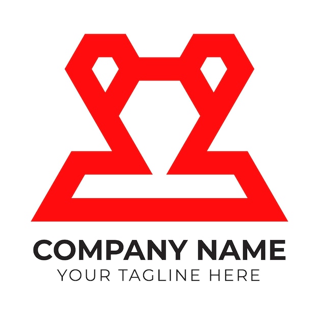 A red and black logo for a company name