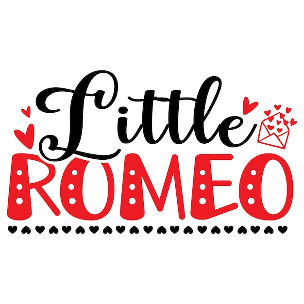a red and black logo that says little romeo.