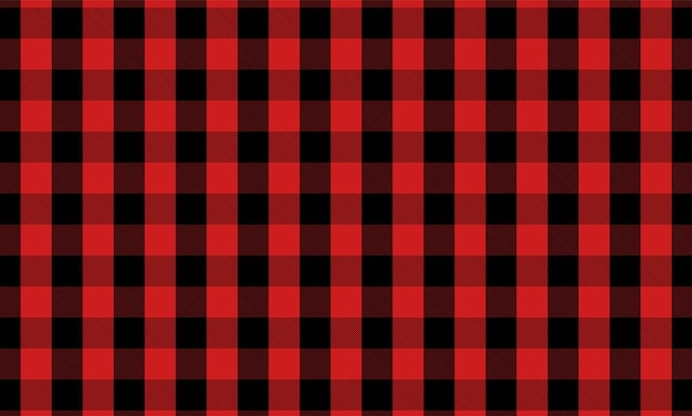 Red and Black Lumberjack Buffalo Plaid Seamless Pattern vector design