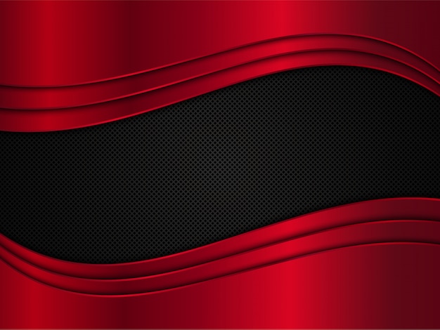 Red and black metallic background.