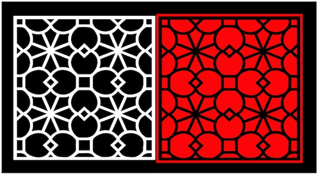 Vector a red and black panel with a white pattern that says'the word cut'on it.