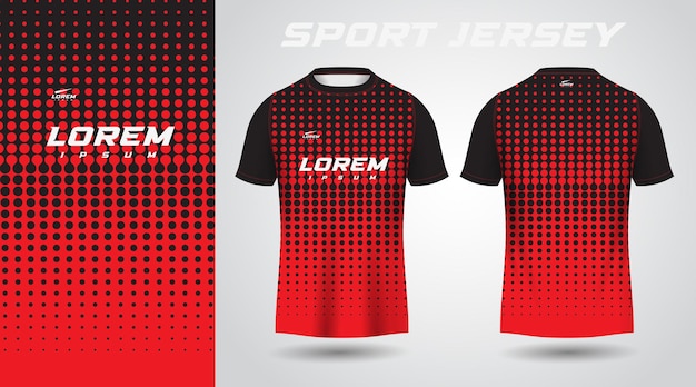 red black shirt sport jersey design