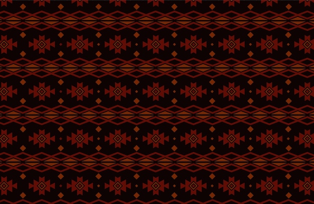 Red and black tribal ethnic pattern