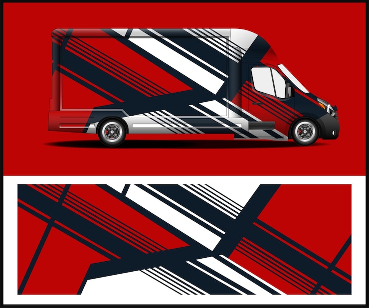 वेक्टर a red and black truck has the letter x on it.
