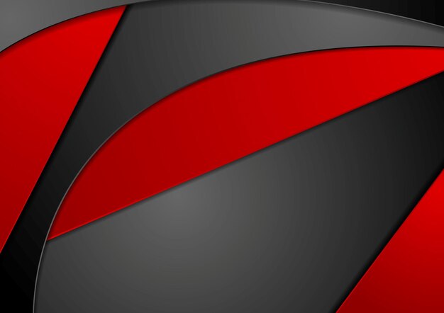 Vector red black wavy corporate background