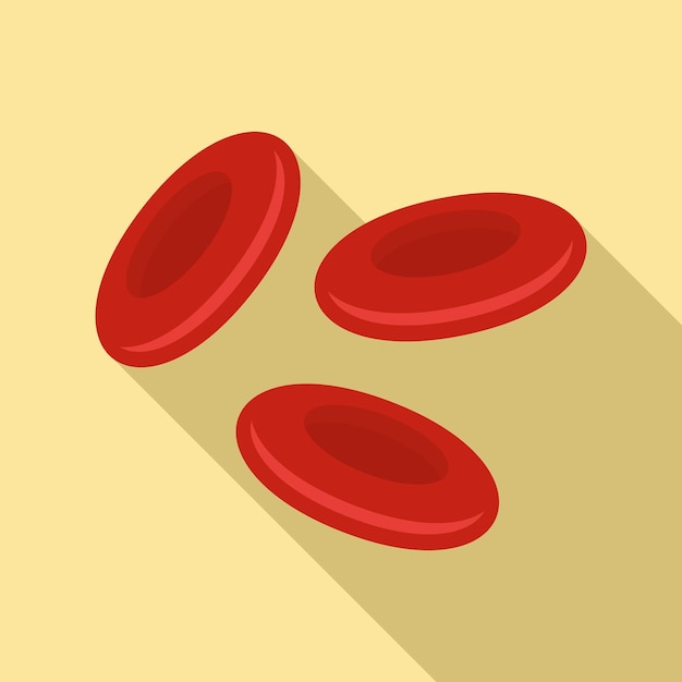Red blood cells icon Flat illustration of red blood cells vector icon for web design