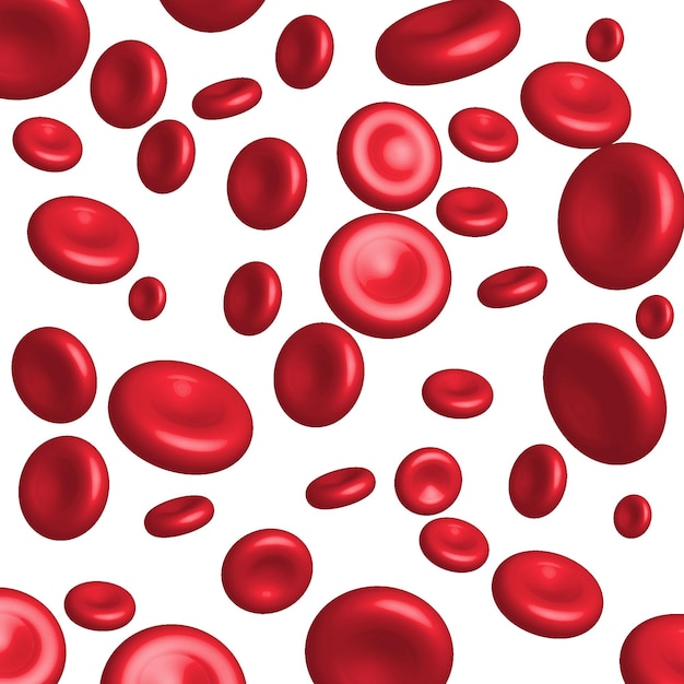 Red blood cells medicine concept background and white background