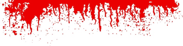 Вектор Граница капель красной крови на белом фоне алая краска, всплеск вина или соуса на стене