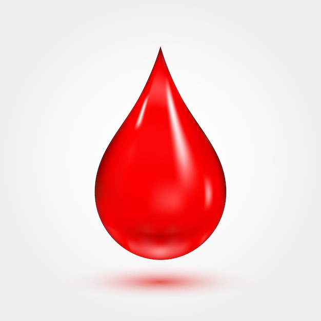 Vector red blood drop