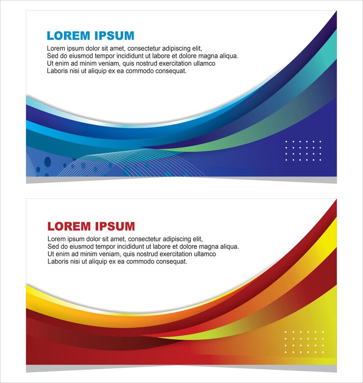 red and blue abstract background banner design