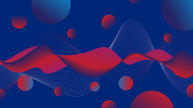 Vector red and blue abstract line blend background suitable for brochures printing etc