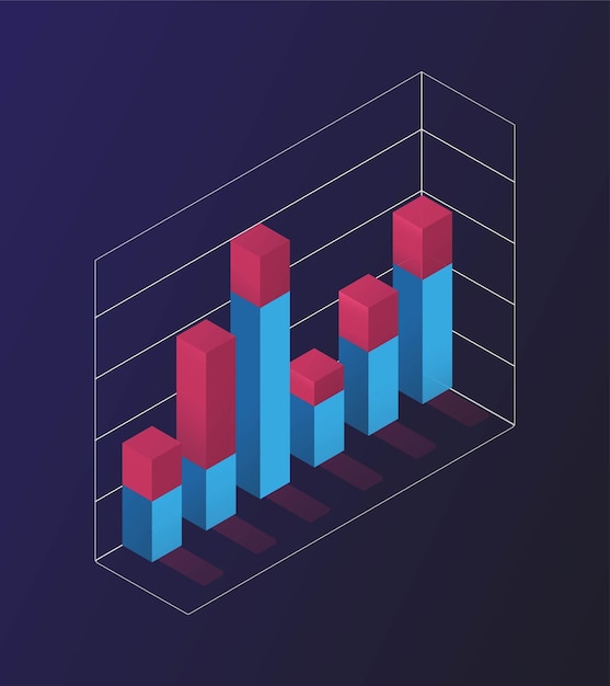 Grafici rossi e blu