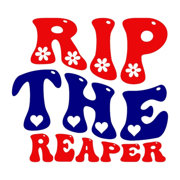 A red and blue logo that says rip the reaper.