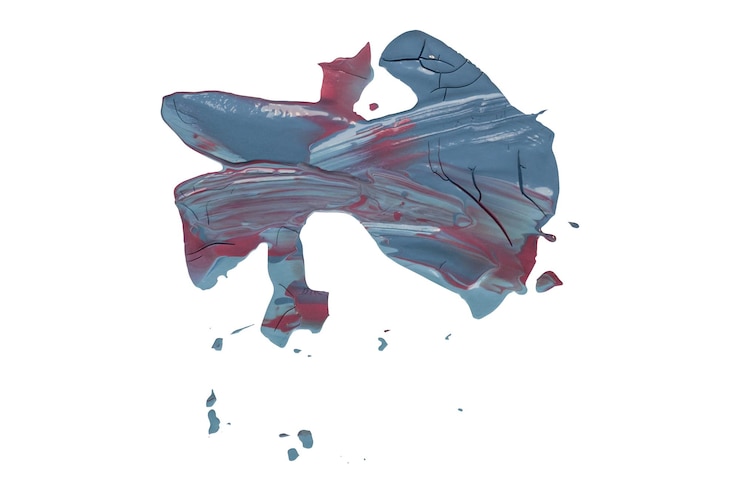 Vector a red and blue picture of a red and blue object with the word quot t quot on it