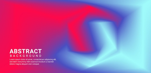A red and blue poster for a technology company.