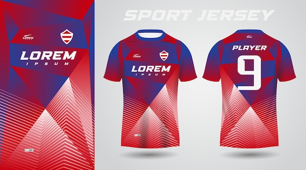 red blue shirt sport jersey design