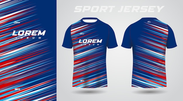 Red blue shirt sport jersey design