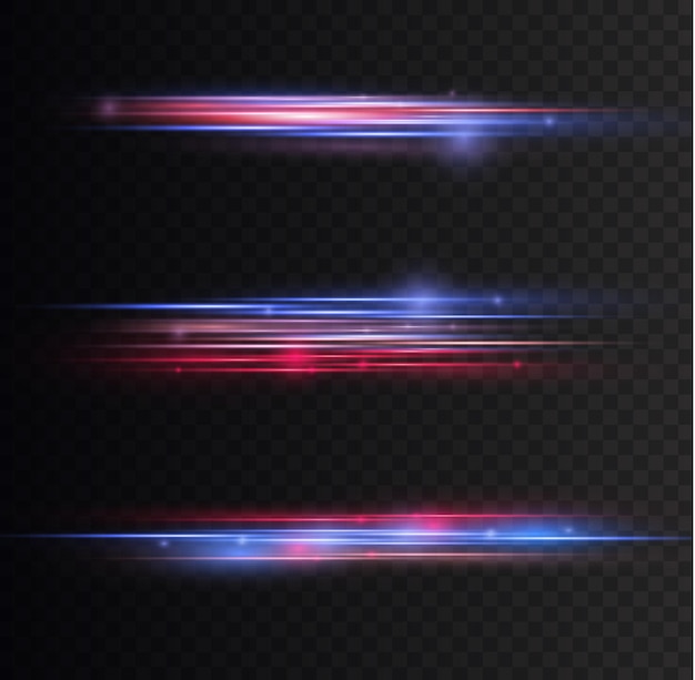 Red blue special effect horizontal police line