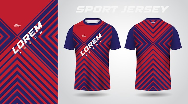 red blue sport jersey design