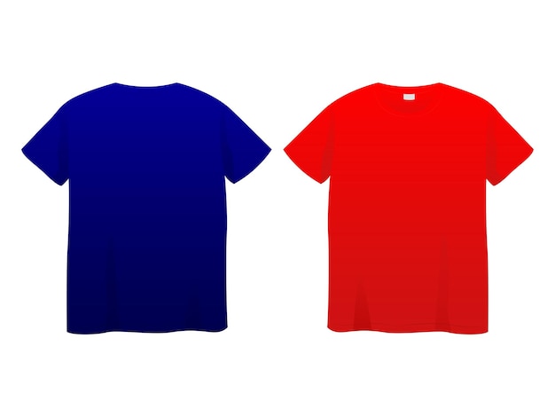 Vector red and blue tshirt