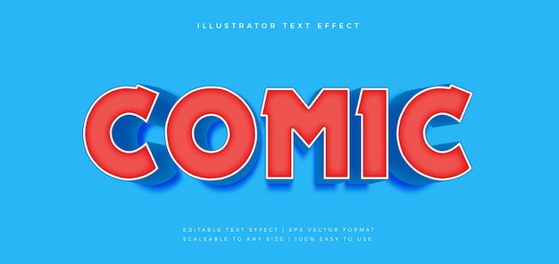 Red Bold Comic Text Style Font Effect