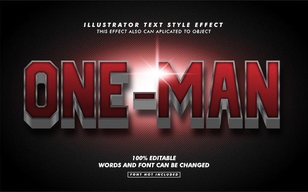 Red bold hero text style effect mockup