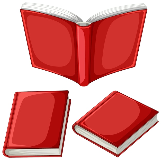 Красные книги Векторная иллюстрация
