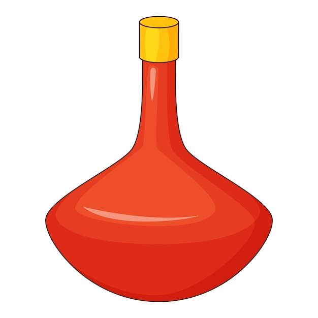 Red bottle icon Cartoon illustration of red bottle vector icon for web design