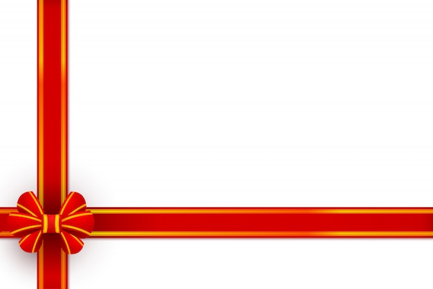 Vector red bow gift