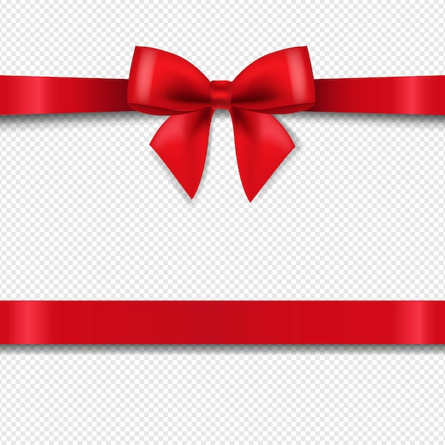 Red Satin Gift Bow Stock Photo - Download Image Now - Tied Bow