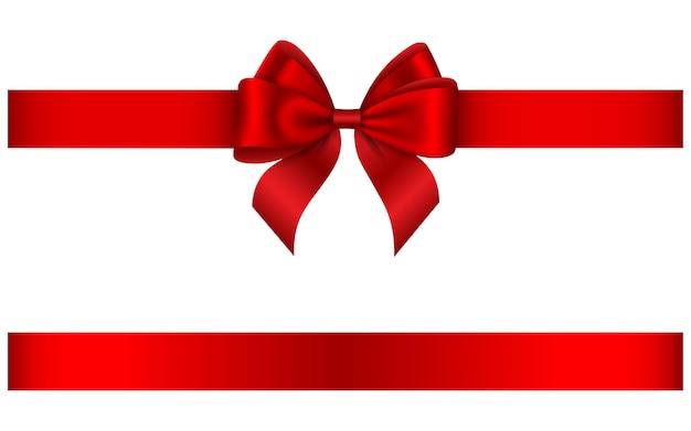 Red bow and ribbon