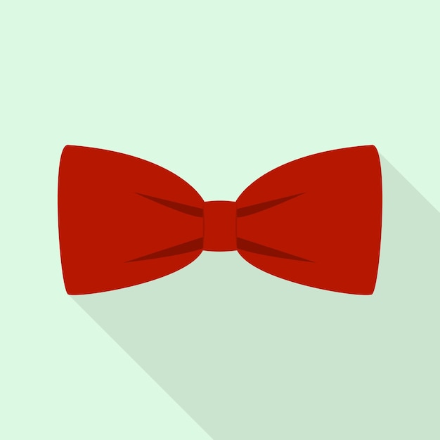 Red bow tie icon Flat illustration of red bow tie vector icon for web design