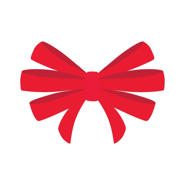 Red bow. Vector illustration