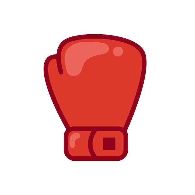 Vector red boxing gloves vector icon