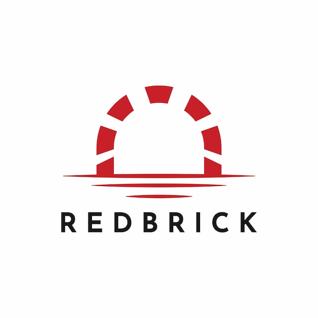 Red brick logo design idea