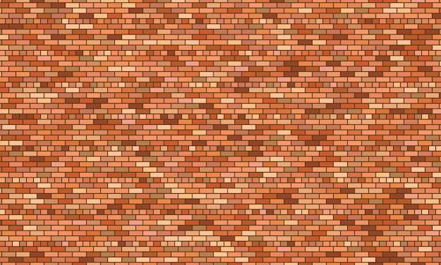 Vector red brick wall background. vector illustration