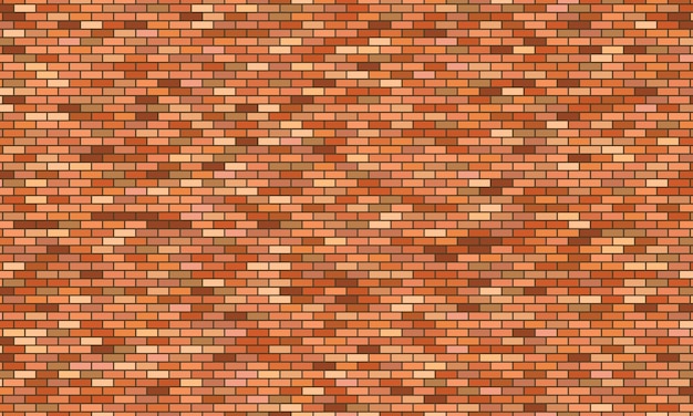 Red brick wall background. vector illustration